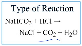 Type of Reaction for NaHCO3  HCl  NaCl  CO2  H2O [upl. by Bandur]