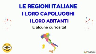 LE REGIONI ITALIANE I LORO CAPOLUOGHI I LORO ABITANTI e alcune curiositÃ [upl. by Grey944]