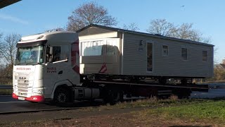 DAF XG  Neil amp Brown  abnormal transport  house transport  A1M trucks spotting [upl. by Uon]