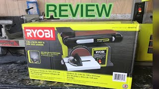 RYOBI Belt and Disc Sander Assembly and Review [upl. by Enreval]