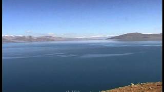 Mansarovar Lake with Mount Kailash in Tibet [upl. by Lorinda]