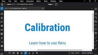 Bluebeam Revu Calibration [upl. by Stichter]