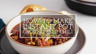 Instant Pot Ground Beef Chili [upl. by Plerre]