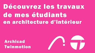 Présentation de travaux de mes étudiants  Archicad  Twinmotion [upl. by Oaoj]