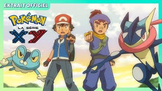 Grenousse et Amphinobi  I Pokémon la série  XY – La quête de Kalos I Extrait officiel [upl. by Atnahs]