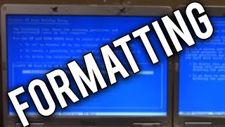 Formatting the Dell Inspirons  Reinstalling XP [upl. by Netsyrc863]