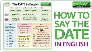 How to say the DATE in English [upl. by Glavin]