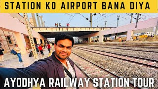 EXCLUSIVE NEW Ayodhya Dham Railway Station Full Interior Tour Inside  MOST LUXURIOUS STATION India [upl. by Marget]