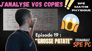 JANALYSE CETTE COPIE DE TERM SPÉ PHYSIQUE CHIMIE AMÉLIORABLE 😄 JANALYSE VOS COPIES  ÉP19 [upl. by Nine555]