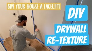 DIY  Wall Texture Rehab Drywall ReTexture EASY [upl. by Lovel95]