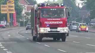 Großbrand in Aurich LF 2016 TS der Freiwilligen Feuerwehr Sandhorst [upl. by Sikata34]