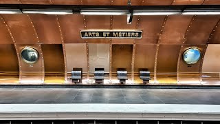 Arts et Métiers  Jules Verne inspired quotSteampunkquot Metro station in Paris [upl. by Keelby]