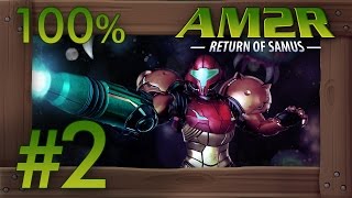 AM2R Another Metroid 2 Remake 100 Walkthrough Part 2  Hydro Station Varia Suit amp Boss Arachnus [upl. by Anoek481]