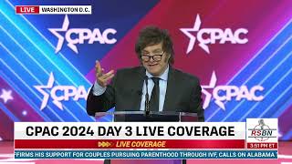 FULL SPEECH Javier Milei Addresses CPAC in DC 2024  22424 [upl. by Kelwunn]