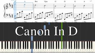 Canon In D  Canon In D Tutorial  Sheet Free [upl. by Berkshire872]