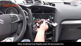 How to remove and upgrade radio to the 121 inch Android GPS Car Radio for Citroen C4L Installation [upl. by Brabazon]