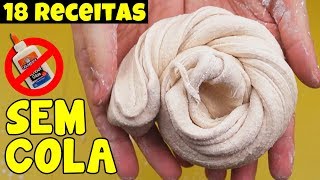 TESTANDO 18 RECEITAS DE SLIME SEM COLA E SEM ATIVADOR  TIO LUCAS [upl. by Harry]