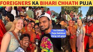 American amp Russian Celebrating Chhath In BIHAR [upl. by Kohn]