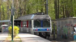 Z6400  Gare de Saint Nom la Bretèche sur la ligne L du Transilien [upl. by Enelyar]