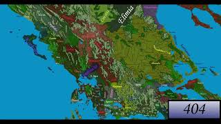 History of Thessaly Map timelapse [upl. by Rhee]