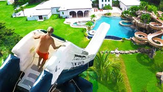 Top 10 CRAZIEST Backyard Waterslides IN THE WORLD [upl. by Astor50]