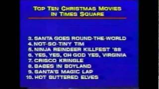 David Lettermans quotTop Ten Christmas Movies in Times Squarequot 1988 [upl. by Aihsercal490]