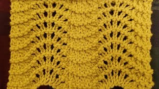 The quotFeather amp Fanquot Knit Stitch Tutorial [upl. by Krefetz]