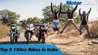 5 Best 150cc Bikes In India  MotorBeam [upl. by Zarger660]