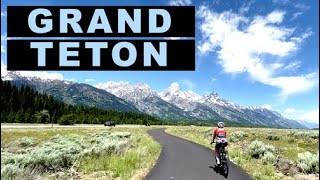 Grand Tetons  Cycling Jackson Hole to Jenny Lake [upl. by Elleved620]