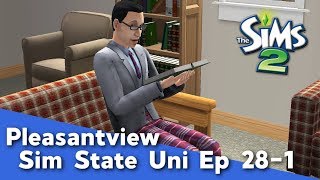 The Sims 2 Lets Play Pleasantview  Ep281  Sim State University Gen 2 [upl. by Ody]