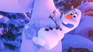 HD A Cute Talking Olaf Snowman at Disneyland  Meet Anna and Elsa from Frozen in Fantasyland [upl. by Anitap]