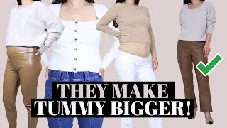 NEVER wear these 5 types of pants if you have a belly [upl. by Muns]