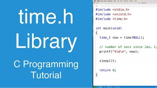 Time Library  C Programming Tutorial [upl. by Rettig]