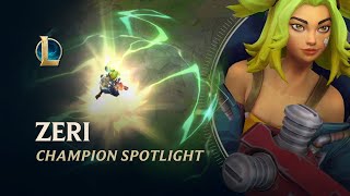 Champion Spotlight Zeri  Gameplay – League of Legends [upl. by Langan]