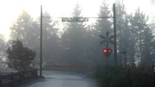 SJVästtrafik regional train runs on a foggy morning from Borås to Göteborg [upl. by Arret]