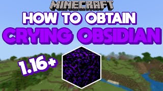 How To Use and Get Crying Obsidian  Minecraft 116 [upl. by Adianez]