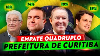 4 CANDIDATOS EMPATADOS NA DISPUTA PELA PREFEITURA DE CURITIBA EM 2024  ANALISE COMPLETA curitiba [upl. by Ynoffit]