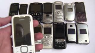 My collection of old phones Nokia Samsung Siemens [upl. by Hackathorn]