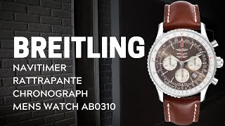 Breitling Navitimer Rattrapante Chronograph Mens Watch AB0310  SwissWatchExpo [upl. by Bindman]