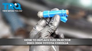 How to Replace Fuel Injector 20032008 Toyota Corolla [upl. by Halyk961]