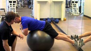 Personal Trainer Vancouver  Swiss Ball Back Extension [upl. by Hgierb]