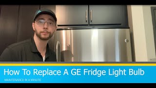 Maintenance in a Minute How To Replace A GE Fridge Light Bulb [upl. by Enitsirhk]