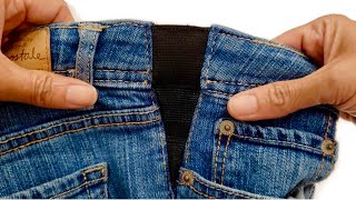 How to Make Your Jeans Bigger by Inserting Elastic  3 WAYS FROM VERY EASY TO PROFESSIONAL [upl. by Onaicul]