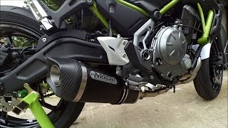 Tuto montage ligne Arrow Kawasaki Z650 2017 with english subtitle [upl. by Lyons]