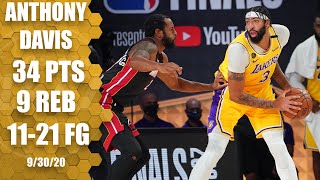 Anthony Davis leads Lakers with 34 points vs Heat GAME 1 HIGHLIGHTS  2020 NBA Finals [upl. by Hsekar]