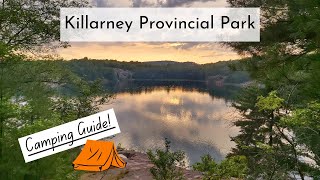 CAMPING AT KILLARNEY PROVINCIAL PARK What You Need to Know  George Lake Campground [upl. by Snahc969]