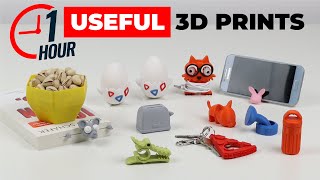 15 Useful 3D Prints READY in 1 Hour [upl. by Ennalyrehc442]