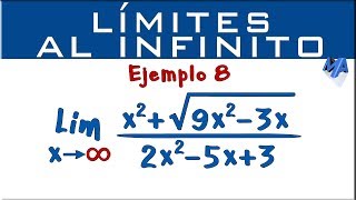 Limites al infinito  Ejemplo 8 [upl. by Thetis]