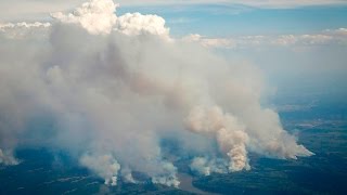 Overhead view of the Fort McMurray fire [upl. by Lelah]