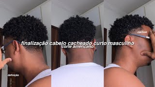 FINALIZAÇÃO CABELO CACHEADO CURTO MASCULINO [upl. by Ardnasak795]